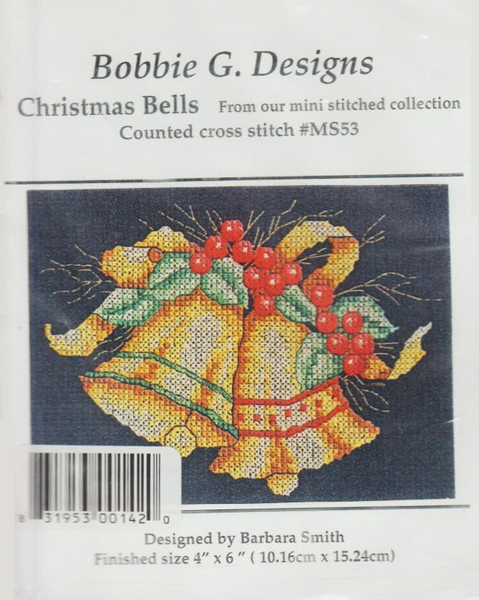Bobbie G. Christmas Bells MS53 cross stitch kit