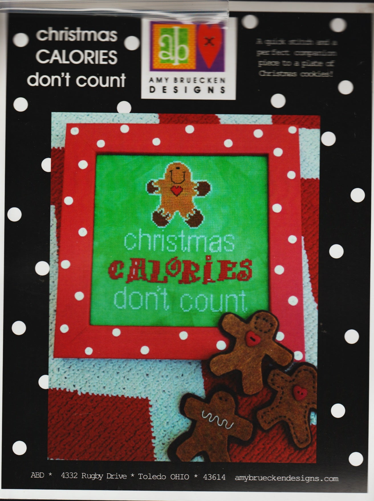 Amy Bruecken Christmas Calories don't count cross stitch pattern