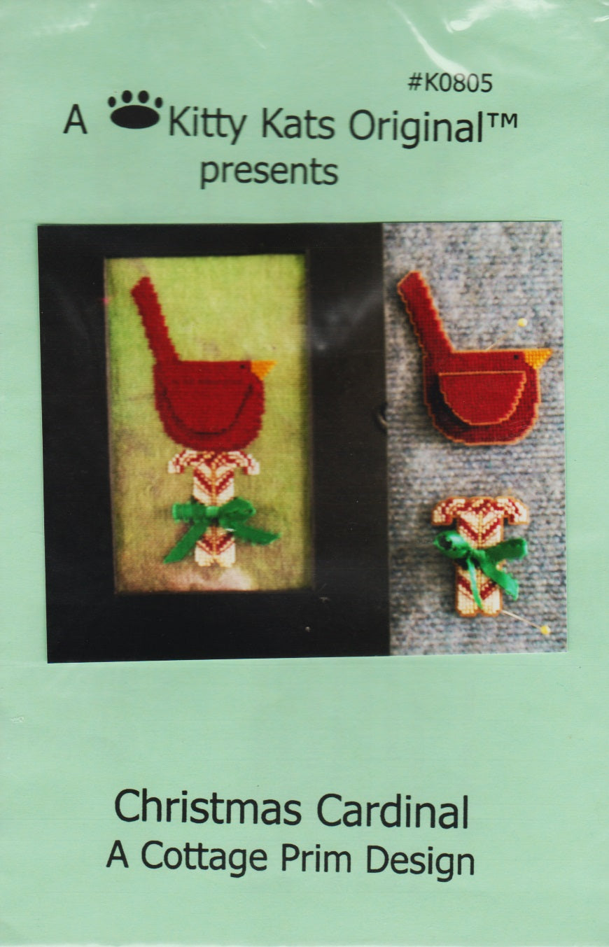 Kitty Kat Originals Christmas Cardinal K0805 cross stitch pattern