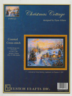 Kustom Krafts Christmas Cottage 99723 cross stitch pattern