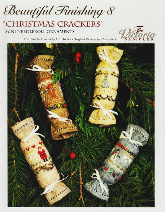 Victoria Sampler Christmas Crackers F08 ornaments cross stitch pattern