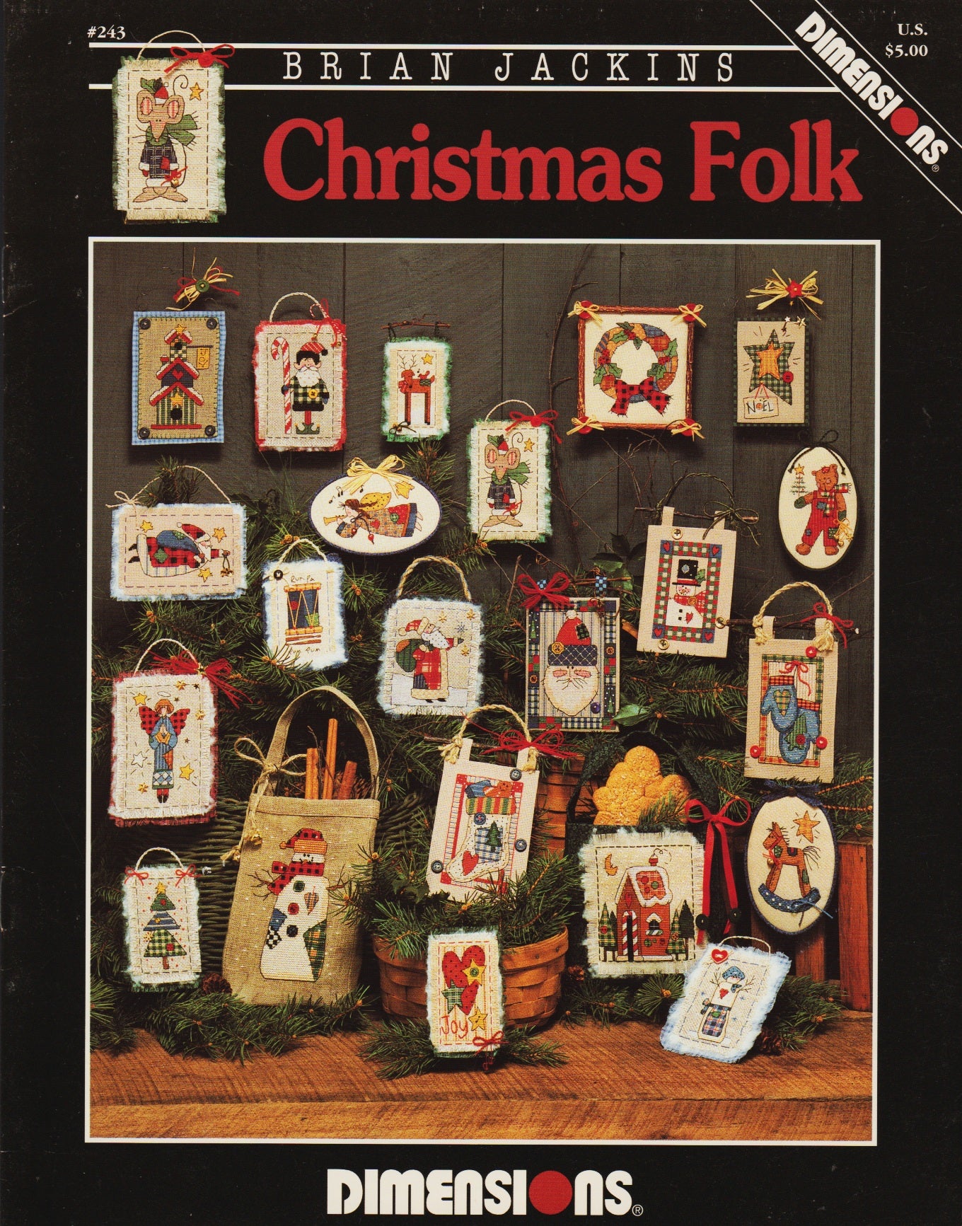 Dimensions Christmas Folk 243 cross stitch ornament pattern