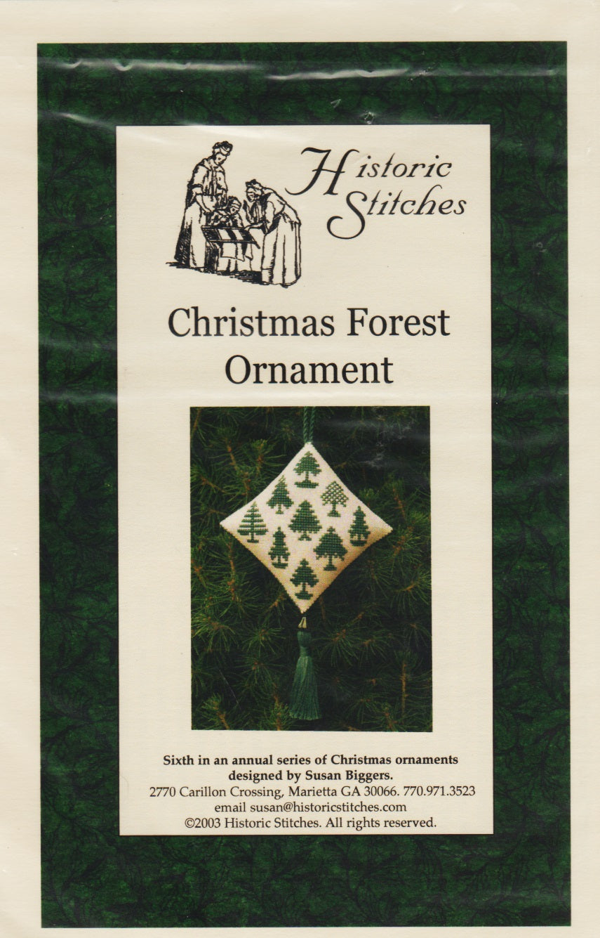 Historic Stitches Christmas Forest Ornament cross stitch pattern