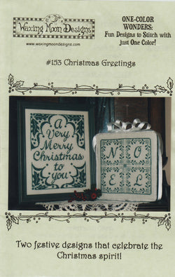 Waxing Moon Christmas Greetings 153 cross stitch pattern
