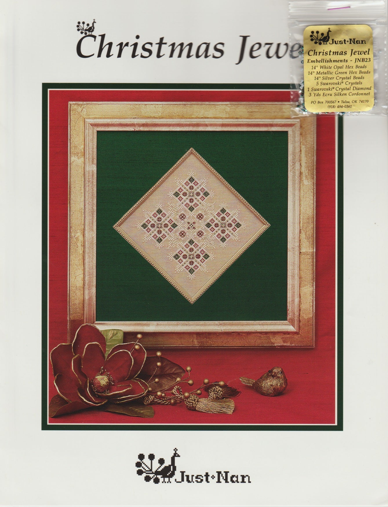 Just Nan Christmas Jewel JN048 cross stitch pattern