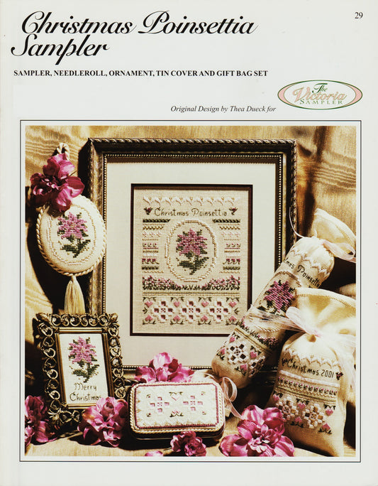 Victoria Sampler Christmas Poinsettia Sampler 29 cross stitch pattern