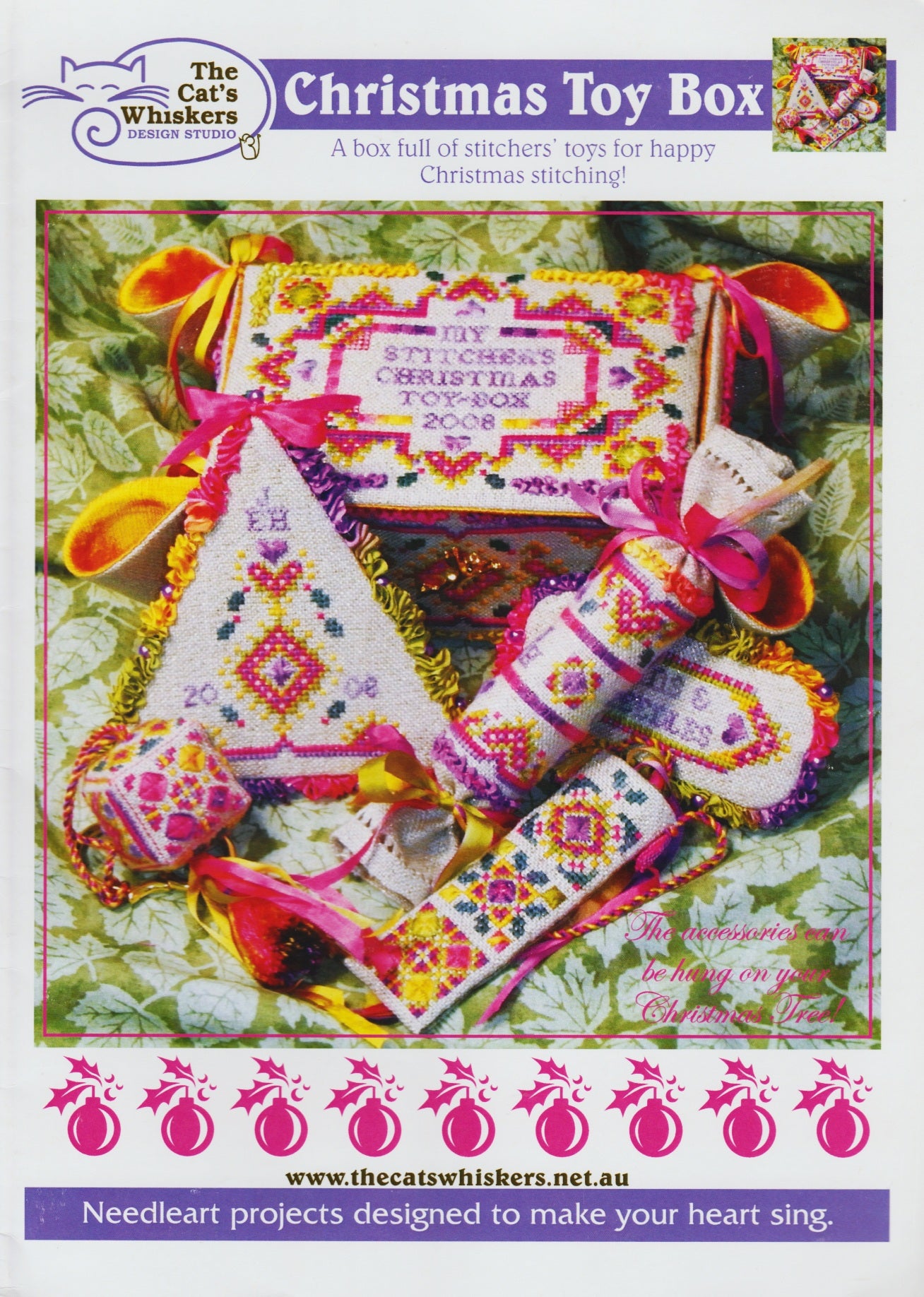 Cat's Whiskers Christmas Toy Box cross stitch pattern