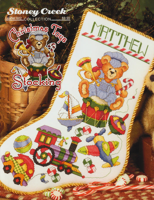 Stoney Creek Christmas Toys Stocking LFT602 cross stitch pattern
