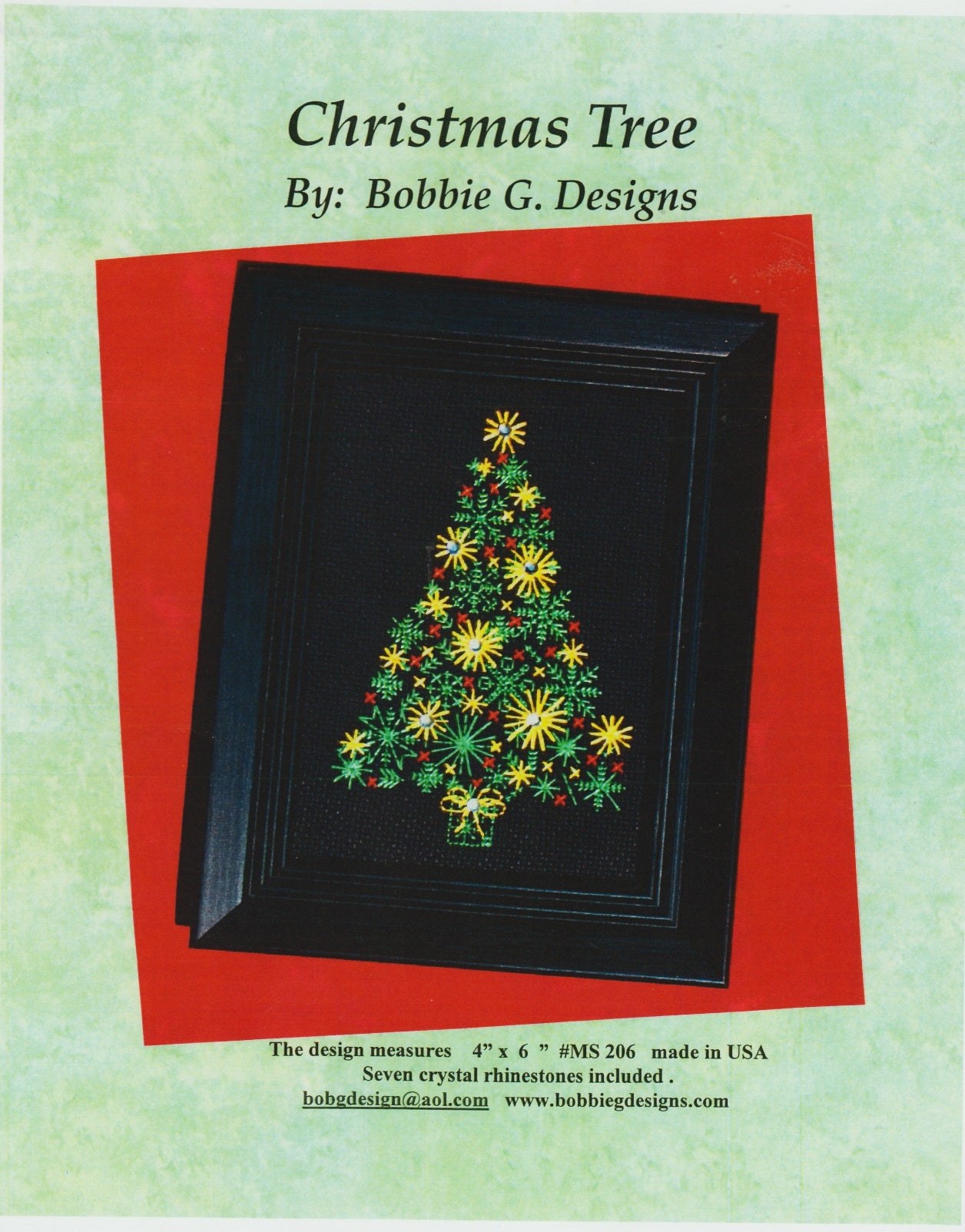 Bobbie G. Christmas Tree MS206 cross stitch pattern