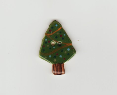 Christmas Tree ceramic button