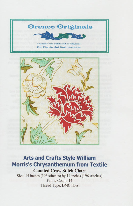 Ornco Chrysanthemum from Textile mum flower cross stitch pattern