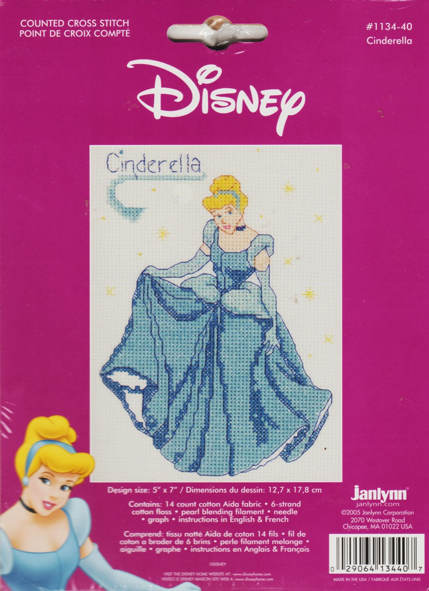 JanLynn Cinderella 1134-40 cross stitch kit