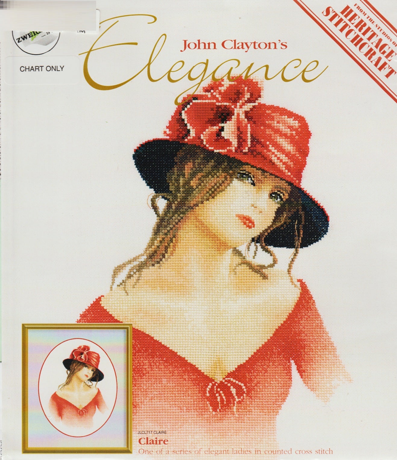 Heritage Stitchcraft Claire JLCL717 cross stitch pattern
