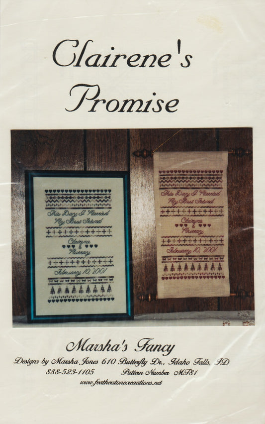 Marsha's Fancy Clairene's Promise cross stitch pattern