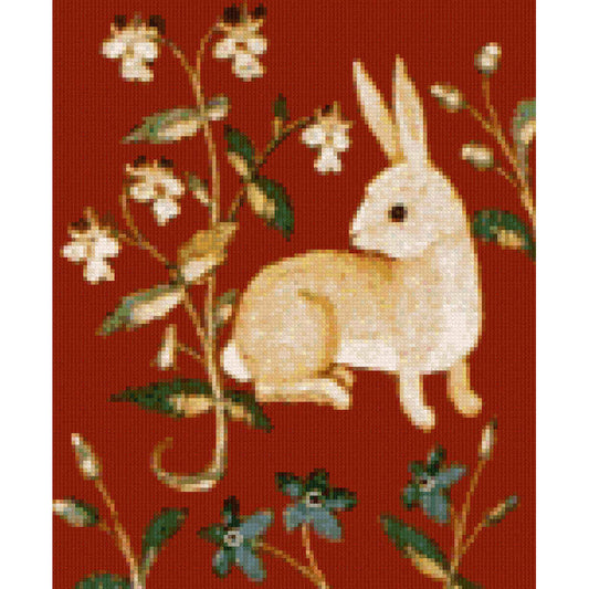 Scarlet Quince Cluny Tapestry Rabbit UNK014-DB cross stitch pattern