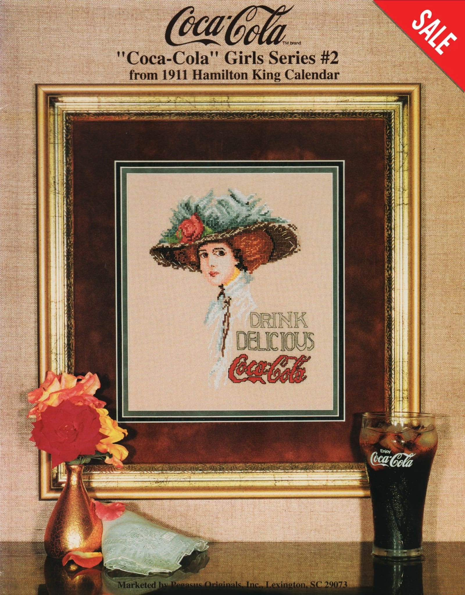 Pegasus Coca-Cola Girls #2 cross stitch pattern