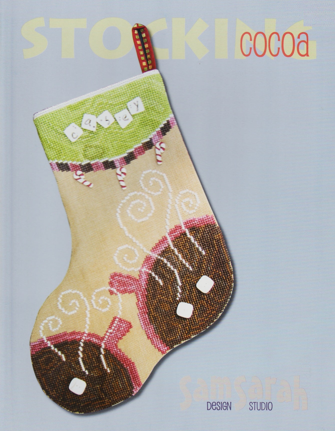 Sam Sarah Cocoa Stocking christmas cross stitch pattern