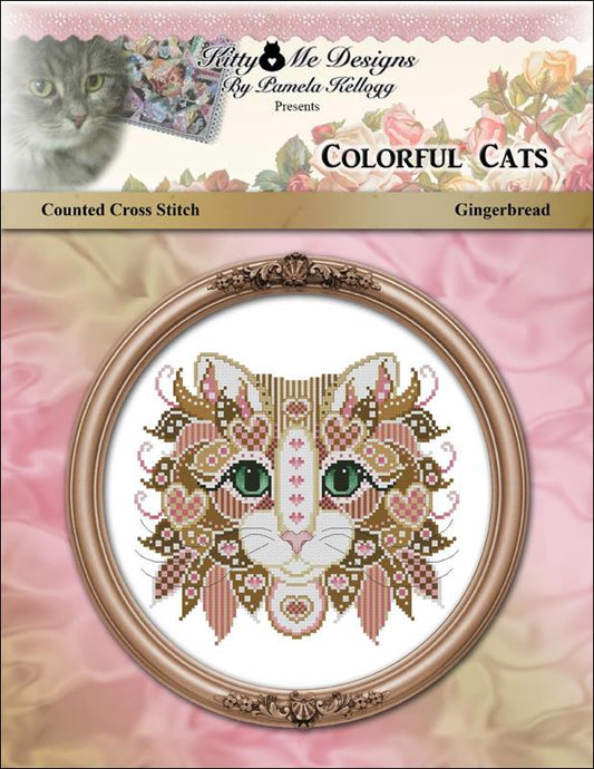 Kitty & Me Colorful Cats - Gingerbread cross stitch pattern