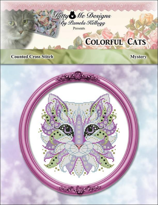Kitty & Me Colorful Cats - Mystery cross stitch pattern