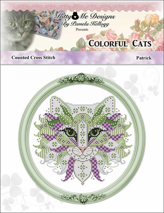 Kitty & Me Colorful Cats - Patrick cross stitch pattern