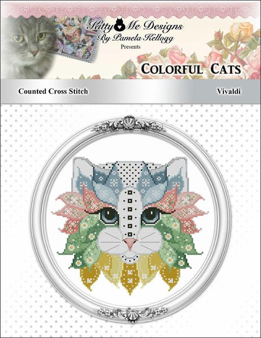 Kitty & Me Colorful Cats - Vivaldi cross stitch pattern