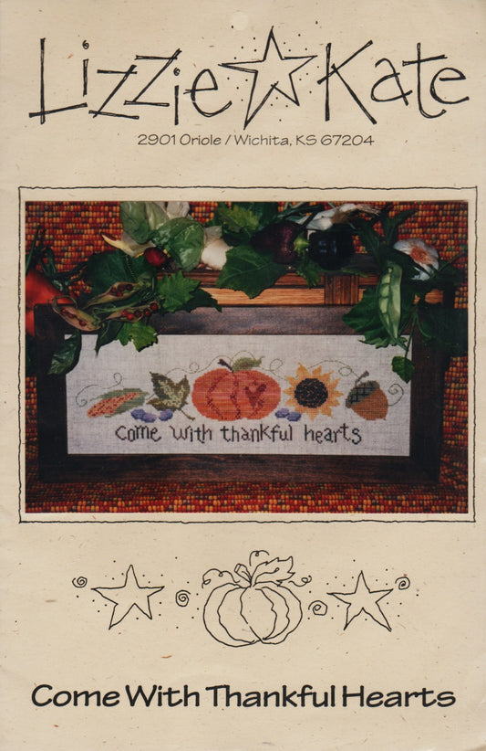 Lizzie Kate Come With Thankful Hearts LK010 cross stitch pattern