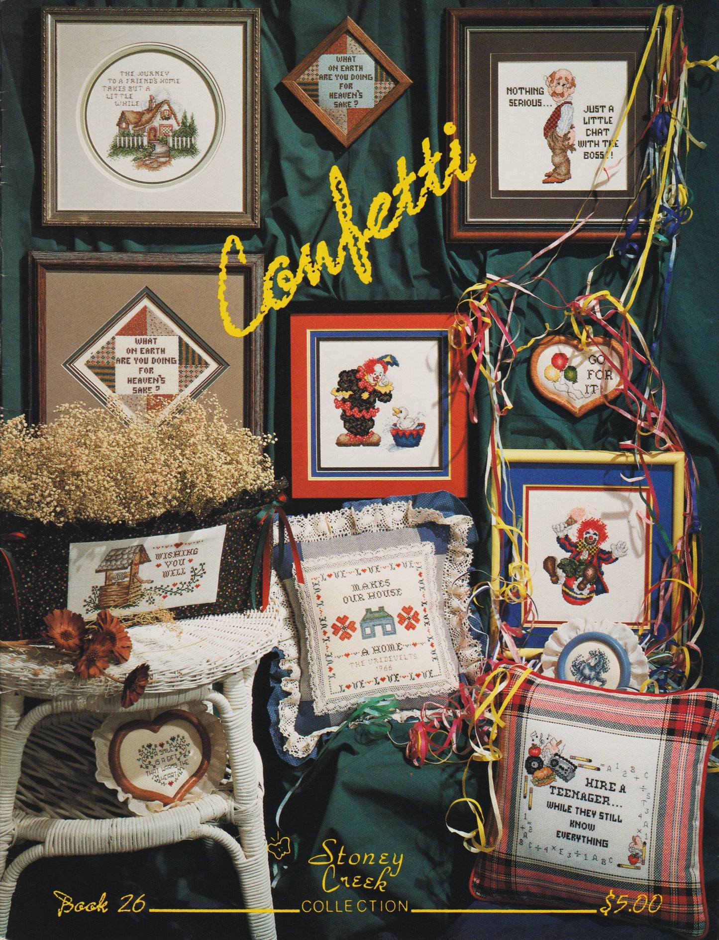 Stoney Creek Confetti BK26 clown cross stitch pattern