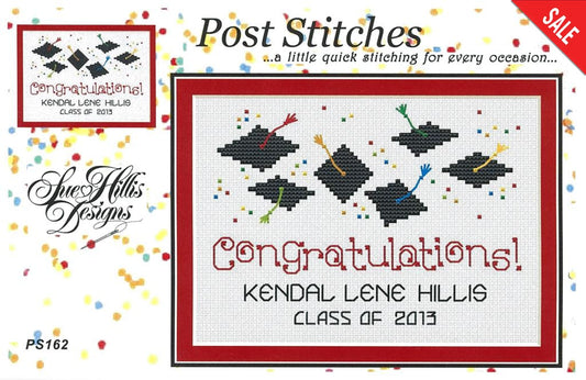 Sue Hillis Congratulations  PS162 cross stitch pattern