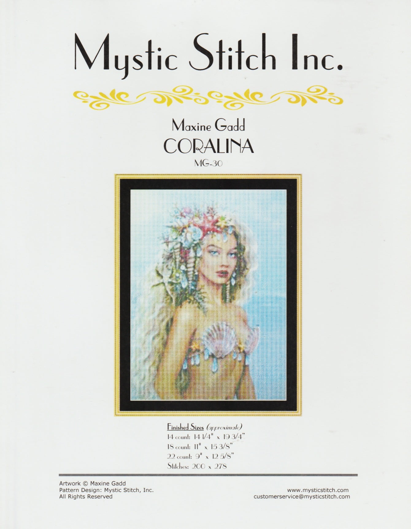 Mystic Stitch Coralina MG-30 cross stitch pattern