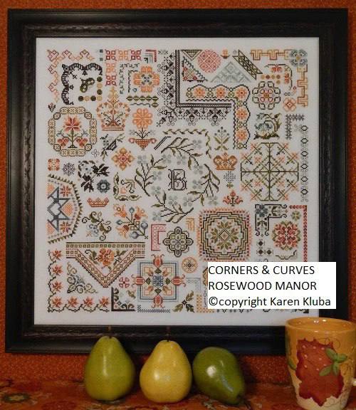 Rosewood Manor Corners & Curves cross stitch pattern