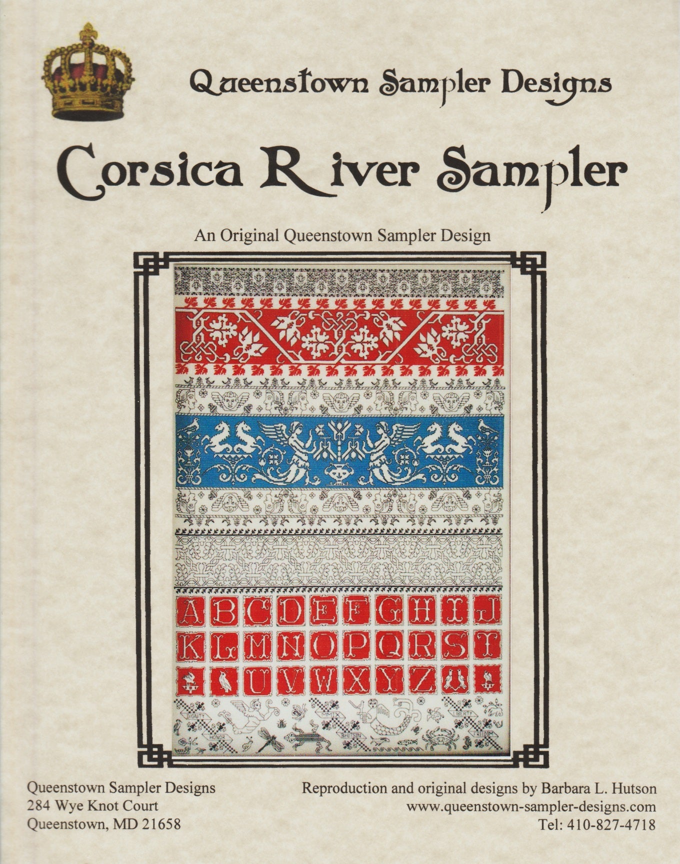 Queenstown Sampler Corsica River Sampler cross stitch pattern