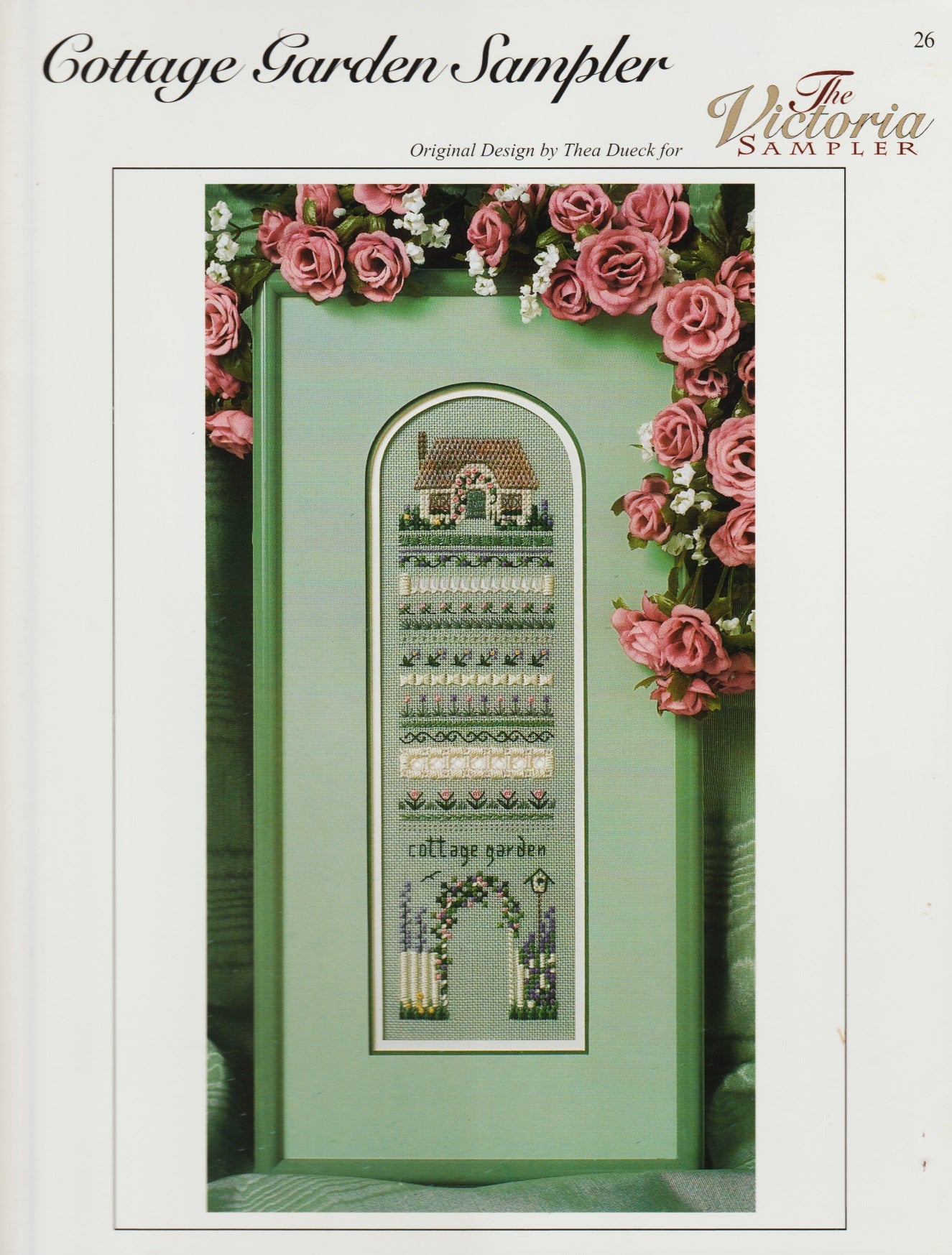 Victoria Sampler Cottage Garden Sampler 26 cross stitch pattern