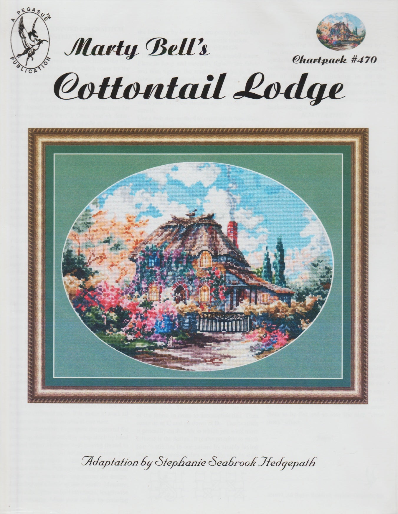 Pegasus Marty Bell Cottontail Lodge 470 cross stitch pattern