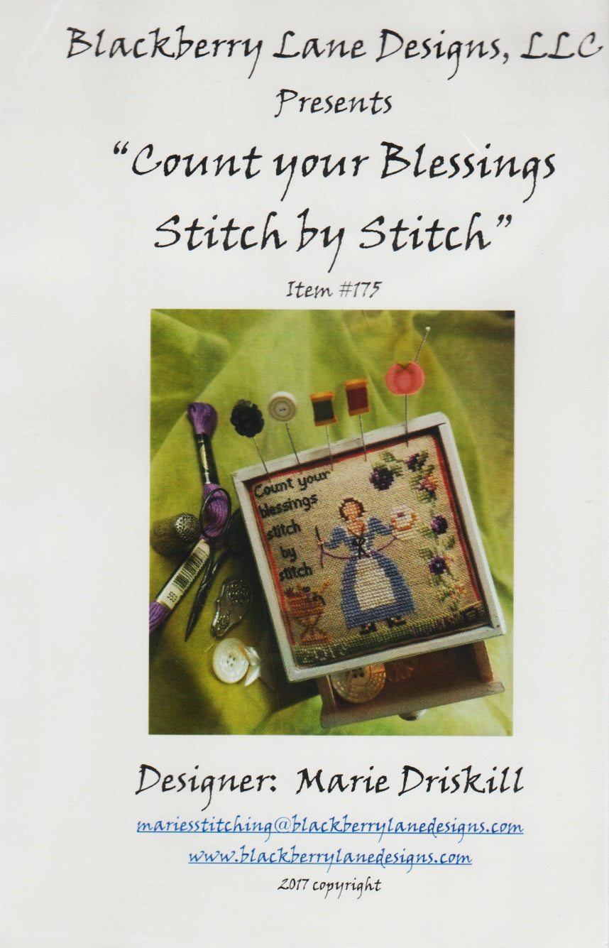 Blackberry Lane Count Your Blessings Stitch by Stitch 175 cross stitch pattern