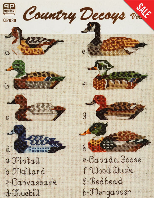 Quality Publications Country Decoys 1 1 cross stitch pattern