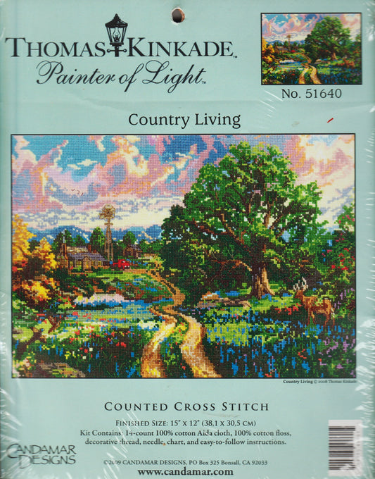 Candamar Country Living Thomas Kinkade 51640 cross stitch kit