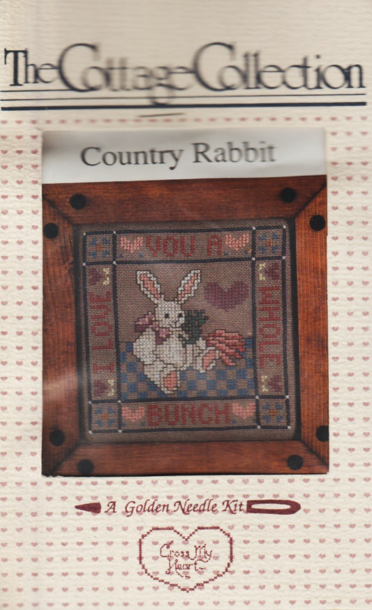 Cross My Heart Country Rabbit cross stitch kit
