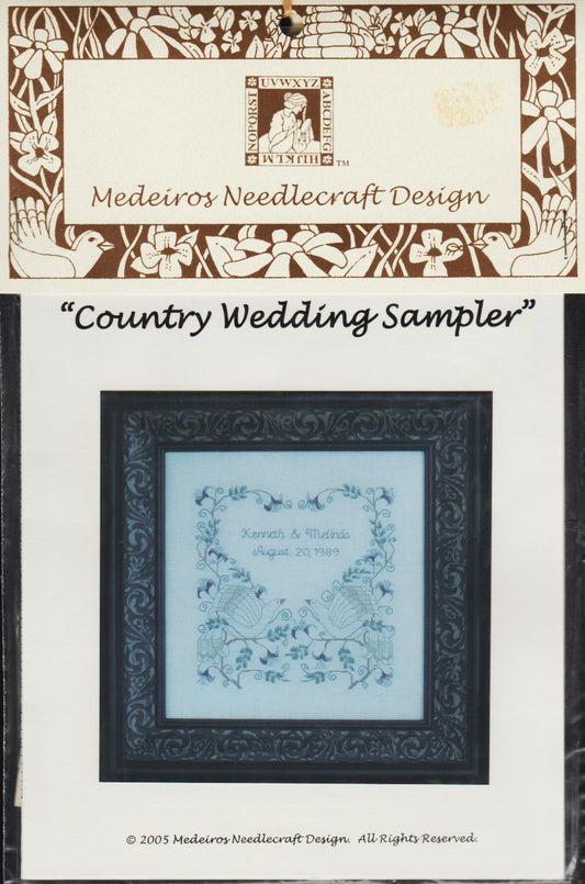 Medeiros Needlecraft Country Wedding Sampler MND020 cross stitch pattern