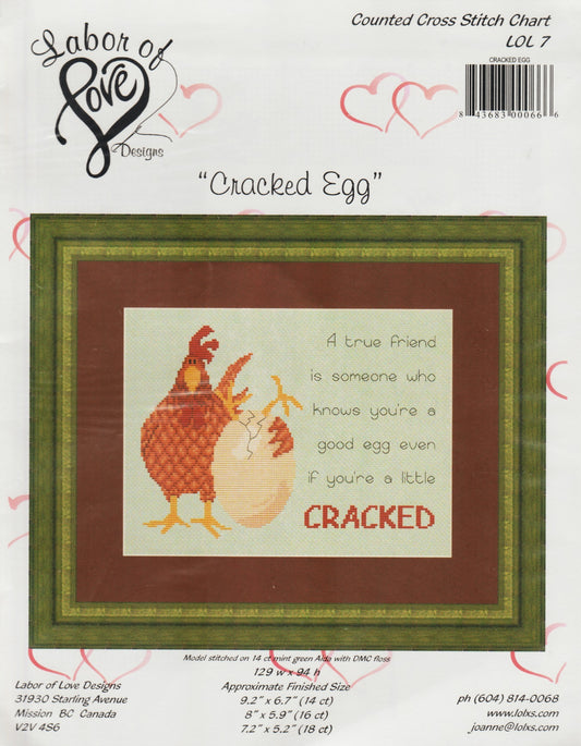 Labor of Love Cracked Egg LOL7 cross stitch pattern