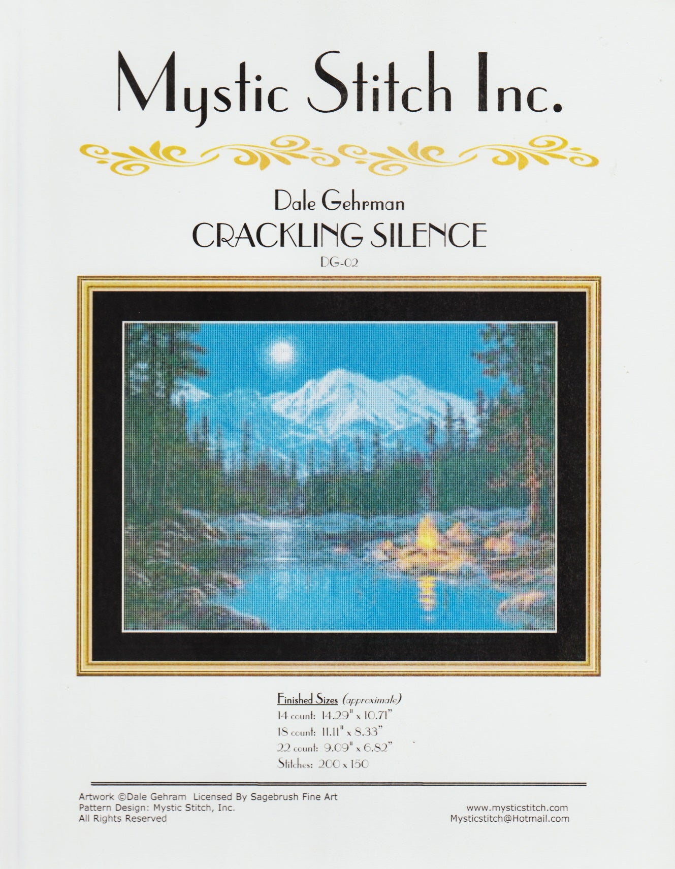 Mystic Stitch Crackling Silence DG-02 cross stitch pattern