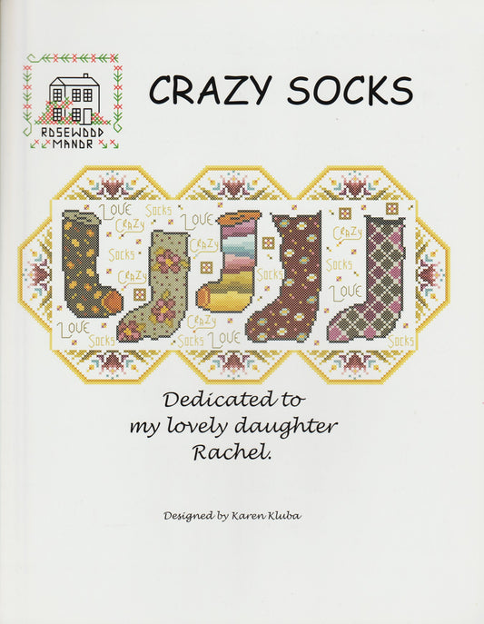 Rosewood Manor Crazy Socks cross stitch pattern