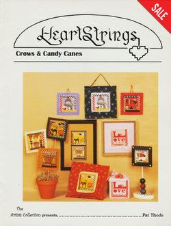 Heartstrings Crows & Candy Canes cross stitch pattern