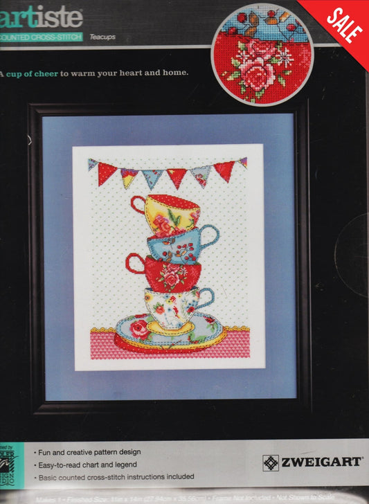Artiste Teacups Cup Of Cheer 1215276 cross stitch kit