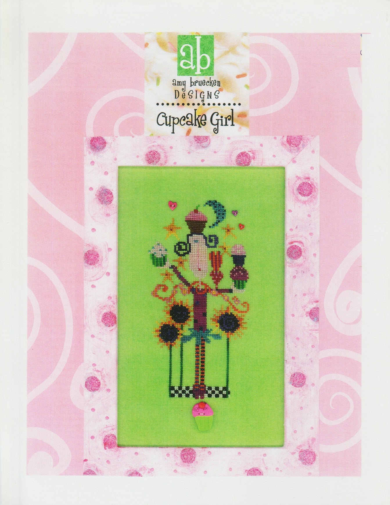 Amy Bruecken Cupcake Girl cross stitch pattern