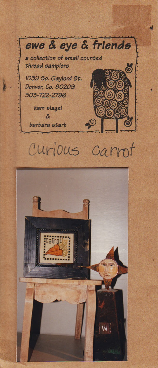 Ewe & Eye Curious Carrot cross stitch pattern