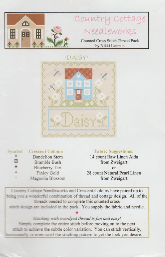 Country Cottage Daisy cross stitch pattern