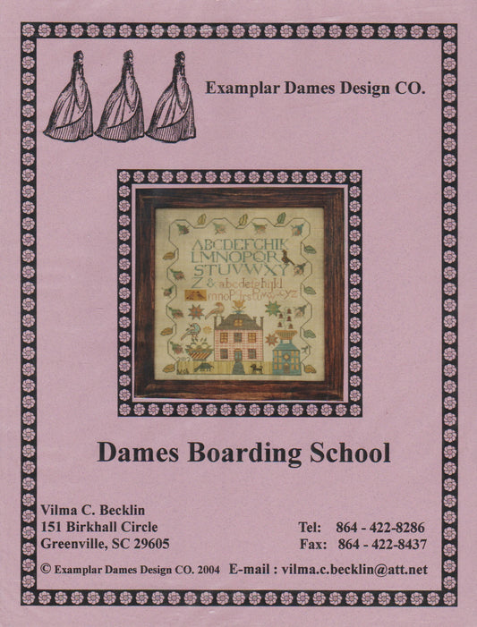 Exampler Dames Design Co. Dames Boarding School cross stitch pattern