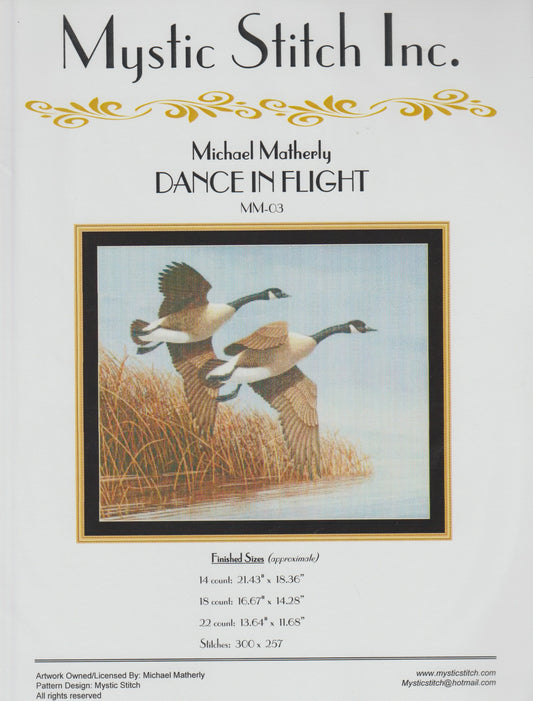 Mystic Stitch Dance In Flight MM-03 Canadian goose cross stitch pattern