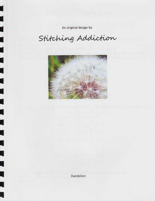 Stitching Addiction Dandelion cross stitch pattern