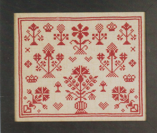 Country Stitching Dark Red Handwork cross stitch pattern